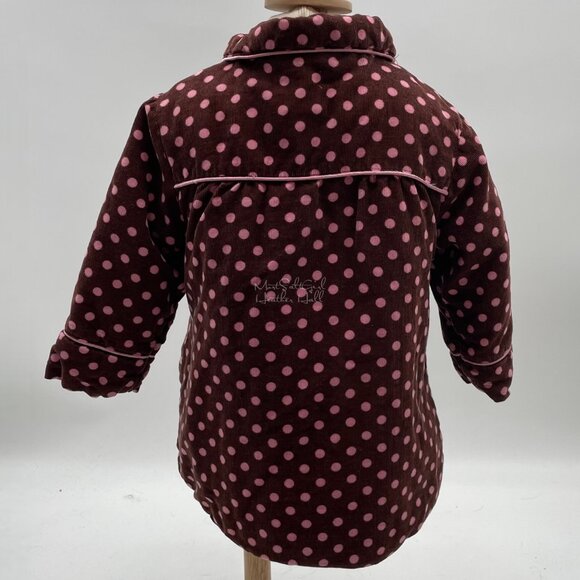 Penelope Mack Corduroy Polka Dot Double-Breasted Peacoat 18 Months - Picture 2 of 6